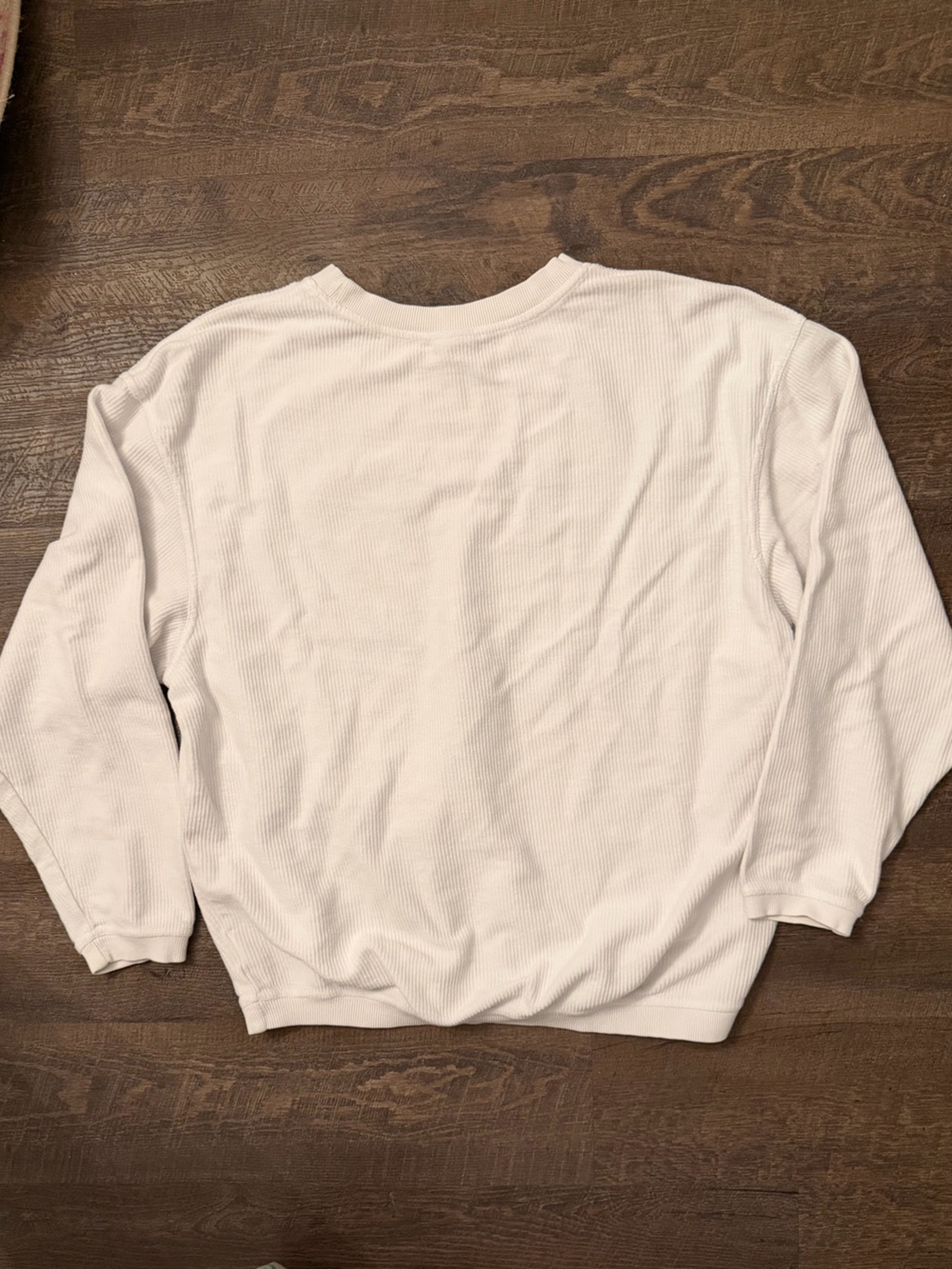 SEASIDE Ribbed White Sweatshirt - Picture 3 of 4
